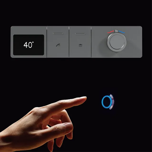 Système de douche à affichage numérique LED en laiton… – vue 3