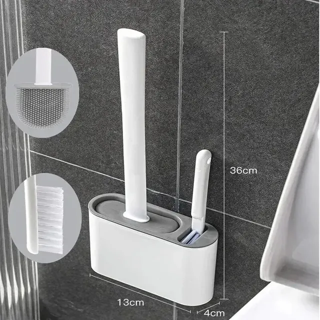 Brosse toilette silicone manche long séchage rapide…