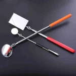 Nouveau miroir rotatif d&rsquo;inspection extensible miroir rétractable rond carré miroir télescopique d&rsquo;angle en acier inoxydable pour automobile