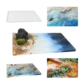 Moule rectangulaire en résine époxy cristal