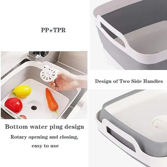 Lavabo pliable portable 9 litres bouchon vidange… – vue 3