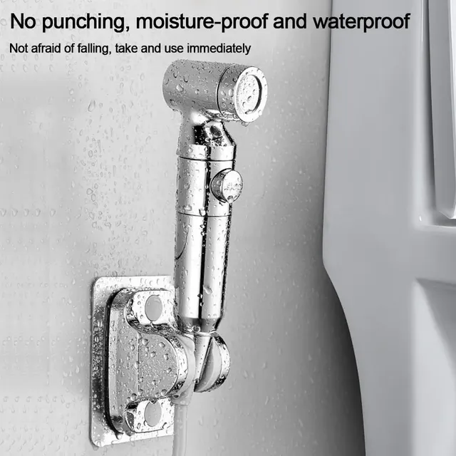 Pulvérisateur bidet portatif chromé noir argenté ABS… – vue 3