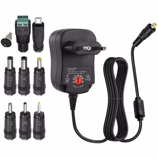 Adaptateur AC/DC 3V 4.5V 5V 6V 7.5V 9V 12V 2A/2.5A