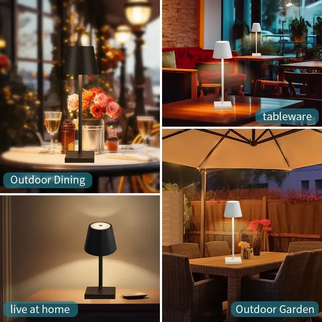 Lampe table rechargeable diodes tactile dimmable trois… – vue 6