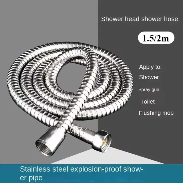 1.5/2M noir/argent SUS 304 tuyau de douche Flexible… – vue 6
