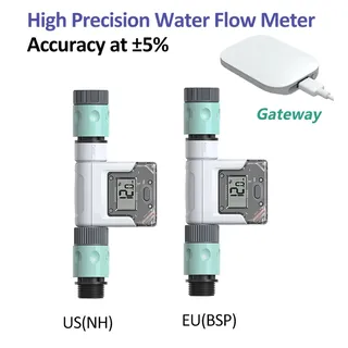 Débitmètre d'eau WiFi pour tuyau d'arrosage compteur d'eau intelligent…