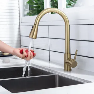 Robinet mitigeur de cuisine en acier inoxydable