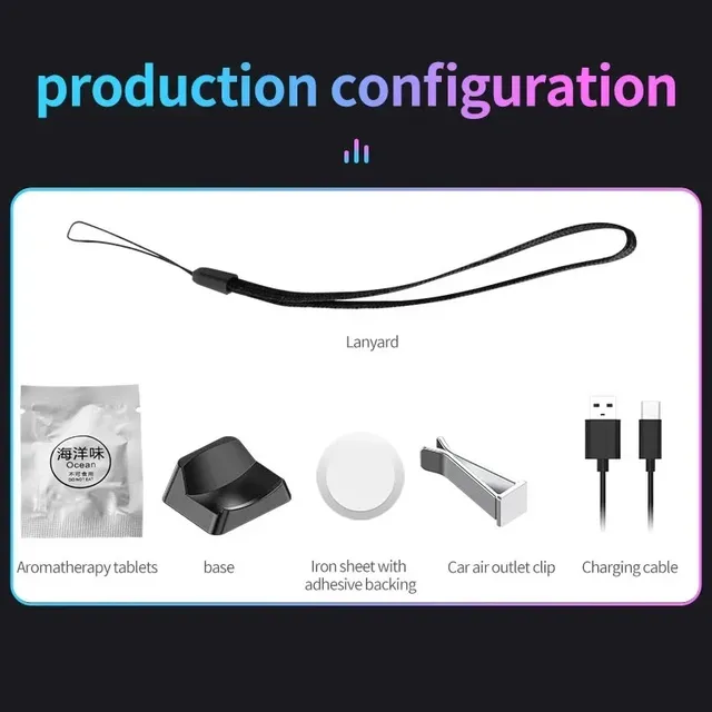 Diffuseur d'aromathérapie pour voiture RGB – vue 6