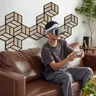 Panneaux muraux insonorisés au Design de rainure 3D – vue 3