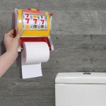 Machine à fentes d&rsquo;installation Flexible, porte-rouleau de papier toilette, porte-papier mural suspendu amusant, étagère à mouchoirs créative et Stable pour la maison