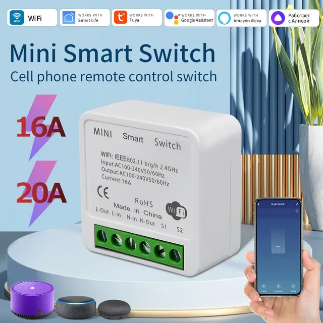 16A Tuya commutateur WiFi intelligent prise en charge…