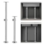 A19F-supports d&rsquo;évier sous plan, Support d&rsquo;évier sous plan, Installation de pieds d&rsquo;évier réglables en acier inoxydable pour la cuisine