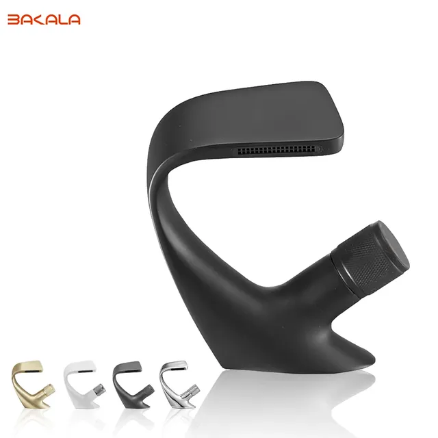 BAKALA robinets de lavabo noir mat cascade robinet de… – vue 2