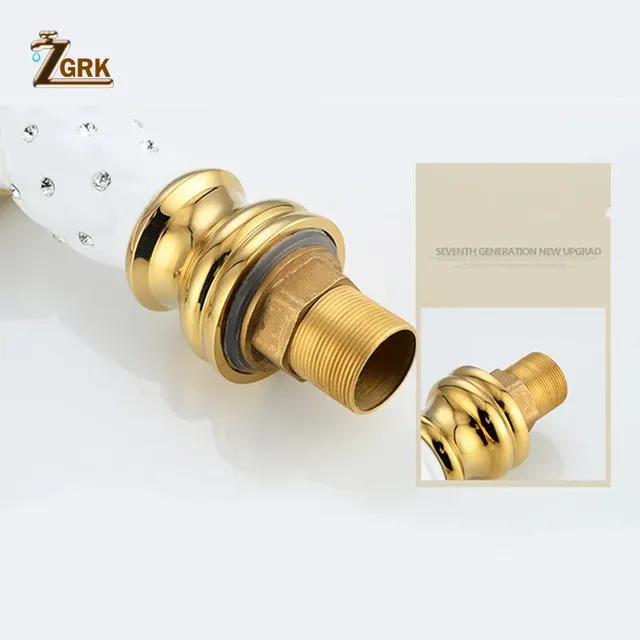 ZGRK robinets de lavabo de salle de bains dorés – vue 4