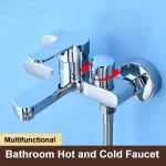 Robinet mitigeur de salle de bains, douche, accessoires de douche, interrupteur de mélange de baignoire, Triple robinet chaud et froid, robinet de douche