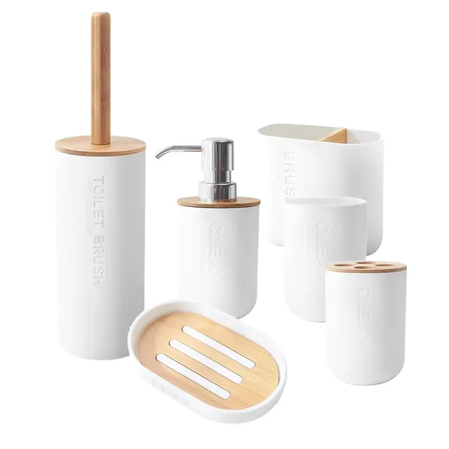 Ensemble accessoires bain minimaliste scandinave blanc…