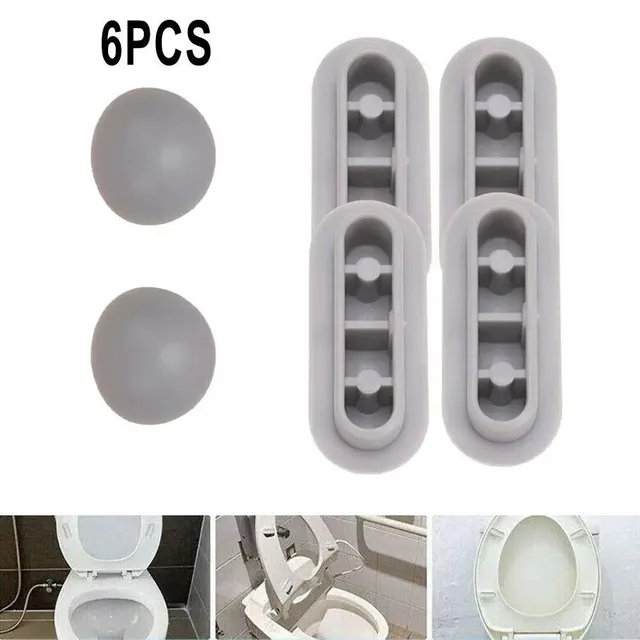 Pare-chocs d'arrêt de siège de toilette blanc – vue 3