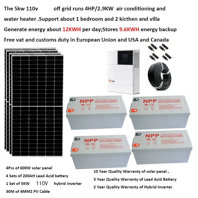 Kit complet de panneaux solaires 5000W 5kW 220V 110V – vue 6