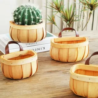 Panier de rangement de cuisine tissé à la main avec poignée