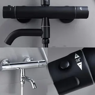Robinet Thermostatique Douche Baignoire Mural Vanne Corps Laiton…