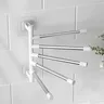 Porte serviettes mural aluminium argent mat bras… – vue 4