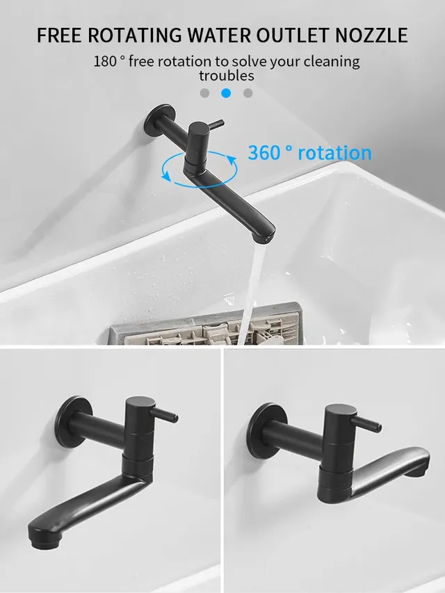Robinet froid simple mural – vue 2