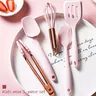 Ensemble cinq pièces d'ustensiles de cuisine en or rose… – vue 3