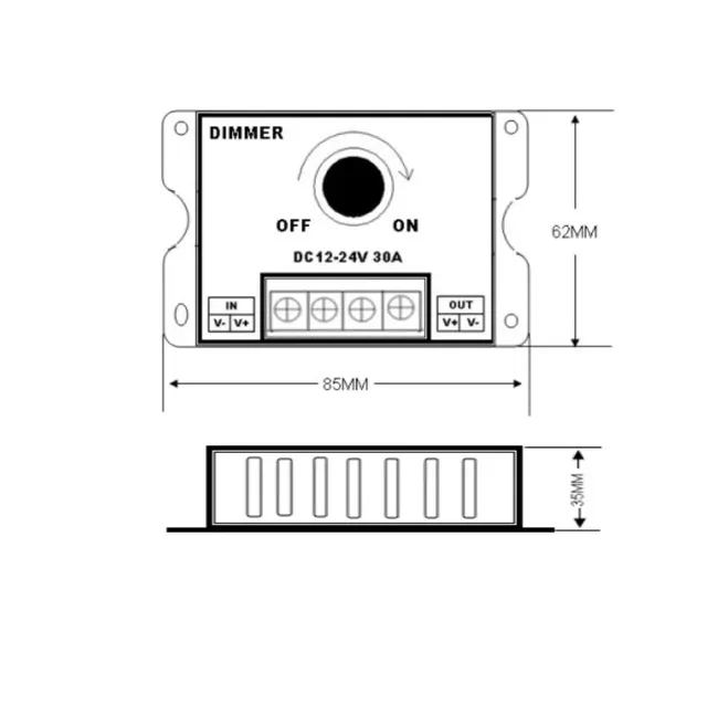 Variateur de bande lumineuse LED – vue 3