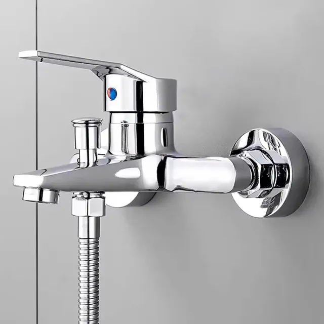 Ensemble de robinets de douche de salle de bains à trois… – vue 2
