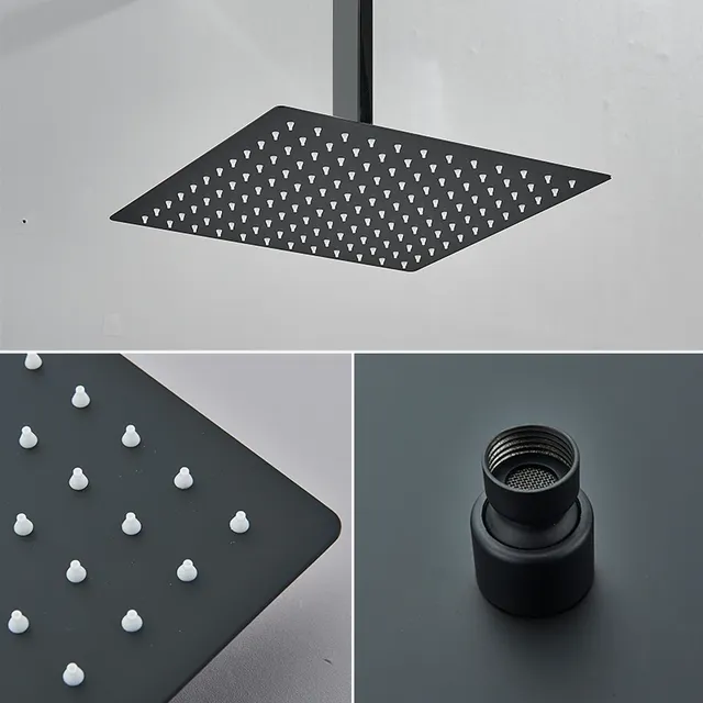 Système de douche à affichage numérique LCD noir – vue 2