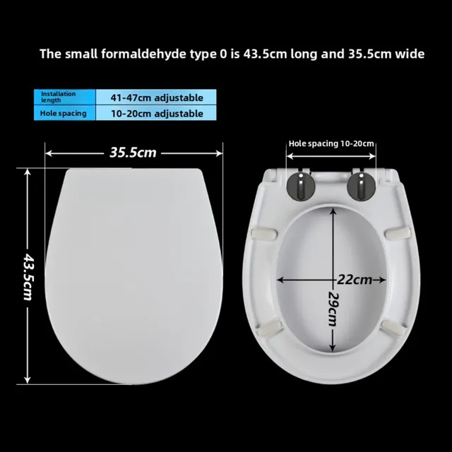 Siège toilette épais fermeture lente amortie plastique… – vue 2