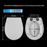 Siège toilette épais fermeture lente amortie plastique… – vue 2