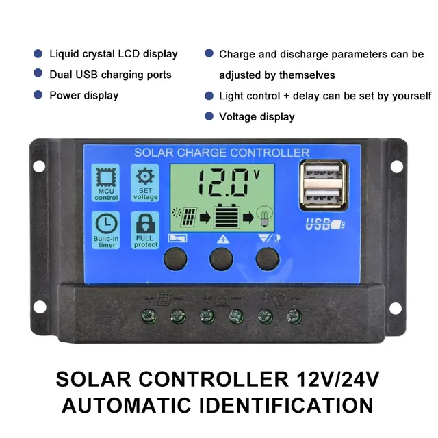 Contrôleur de panneau solaire 30A 20A 10A – vue 3