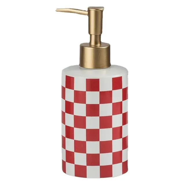 Distributeur savon liquide céramique damier brillant… – vue 5