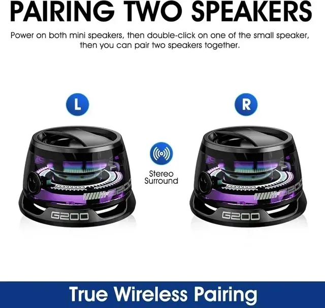 Haut-parleur Bluetooth Portable G200 RGB – vue 5