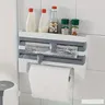 Organisateur mural cuisine compact plastique blanc gris… – vue 5