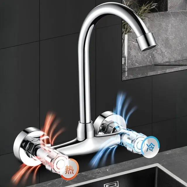 Robinet mitigeur de cuisine mural – vue 7