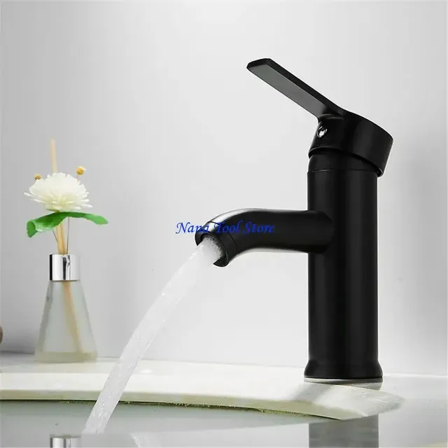Mitigeur lavabo monotrou monocommande contemporain acier… – vue 6