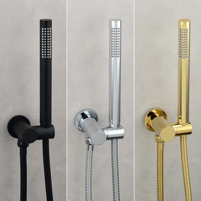 Brass Handheld Shower Head Set Brossé Golden Main Held… – vue 2