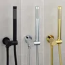 Brass Handheld Shower Head Set Brossé Golden Main Held… – vue 2