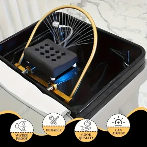 Équipement de cheveux de Spa de Circulation d&rsquo;eau avec oreiller tête de cascade multi-angles accessoires de shampoing de relaxation pour les douches de Massage de Salon