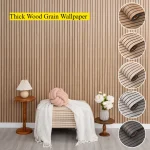 Panneau mural auto-adhésif de 60 cm, papier peint épais texturé en grain de bois, facile à installer, décoration d&rsquo;intérieur pour murs et plafonds