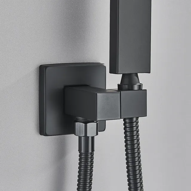 Pommeau de douche à main noir mat – vue 4