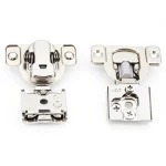 Charnières d&rsquo;armoires de cuisine en acier argenté, charnières dissimulées, coussin de porte d&rsquo;amortissement, charnière d&rsquo;armoire, facile à utiliser, urée, tout simplement