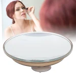 miroir grossissant trente fois rond six pouces trois ventouses verre optique plastique léger portable compact bord doré précision