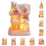 Petite maison de noël en résine scintillante – vue 6