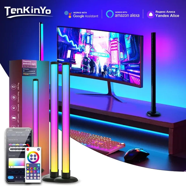 Lumière d'ambiance de bureau RGB Double face – vue 2