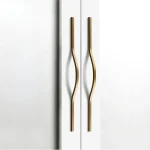 Lèvent et bas pour meubles, armoire minimaliste moderne, noir et or, poignée MELLong, bouton de porte d&rsquo;armoire