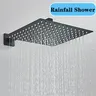 Système douche mural encastré noir mat grand pommeau… – vue 2