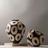 Ensemble trois vases céramique mat ovoïde col étroit… – vue 5